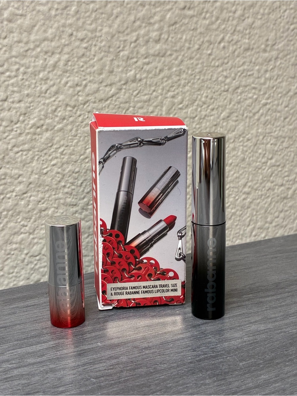 NIB Paco Rabanne Eyephoria Mascara Travel Size and Lipcolor Mini